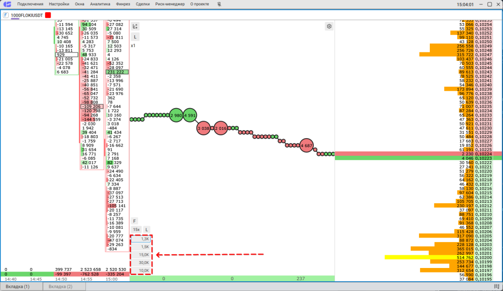 Рабочий объем в лотах