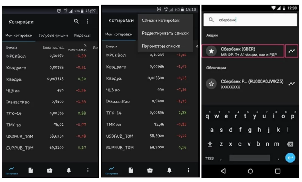 Мобильный трейдинг с платформой QUIK