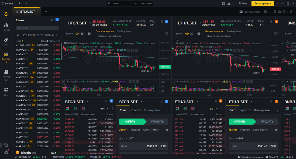 Десктопное приложение, Binance