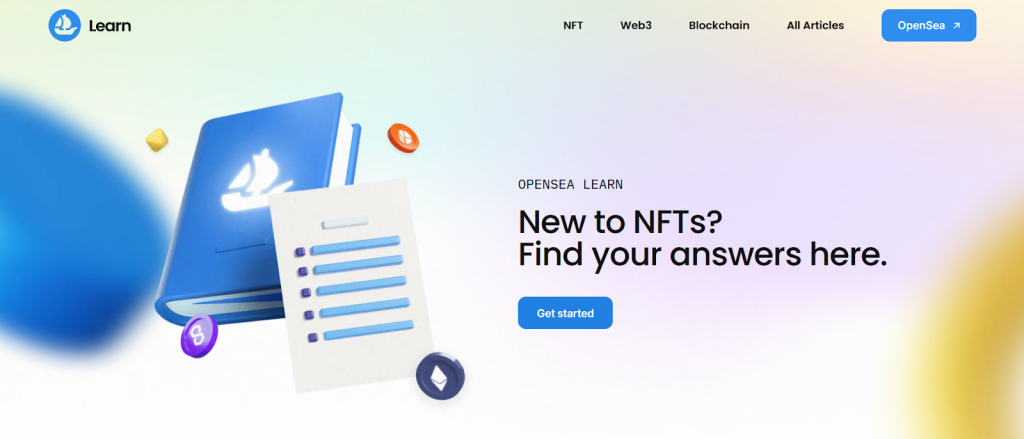 Alt: Resources и Learn, маркетплейс NFT OpenSea