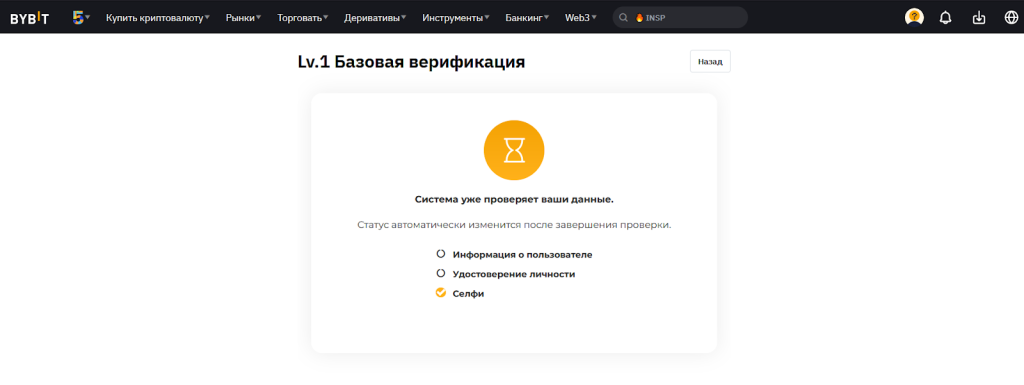 Подтверждение личности, KYC Bybit