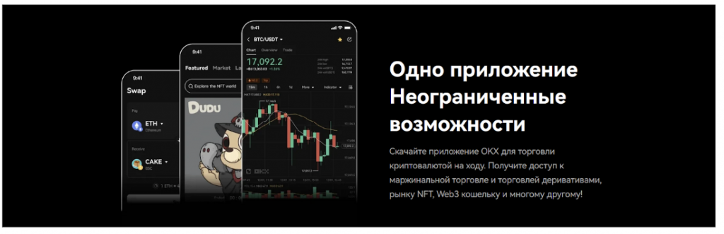 Мобильное приложение, OKX