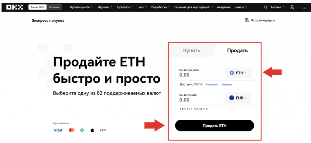 Как вывести, OKX