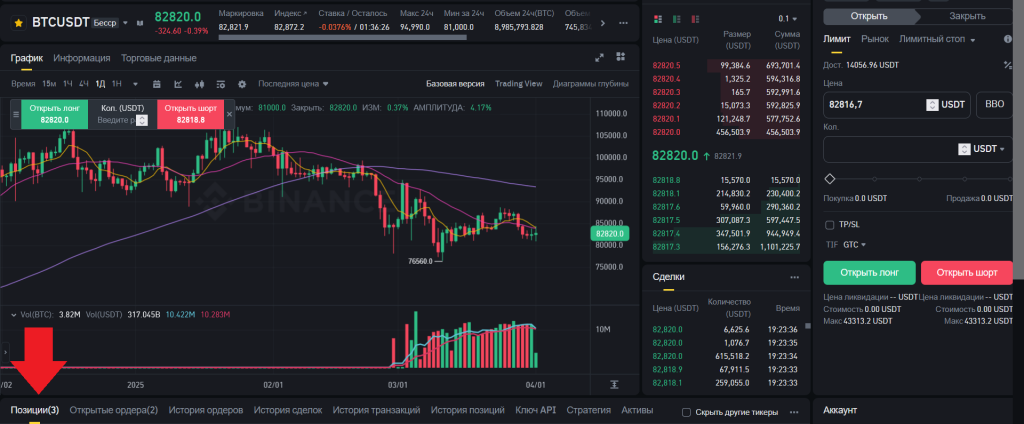 Переход к торговой статистике на Binance