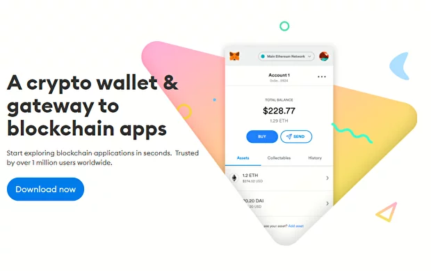 Децентрализованный криптовалютный кошелек MetaMask