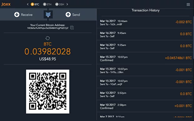 Криптовалютный кошелек JAXX