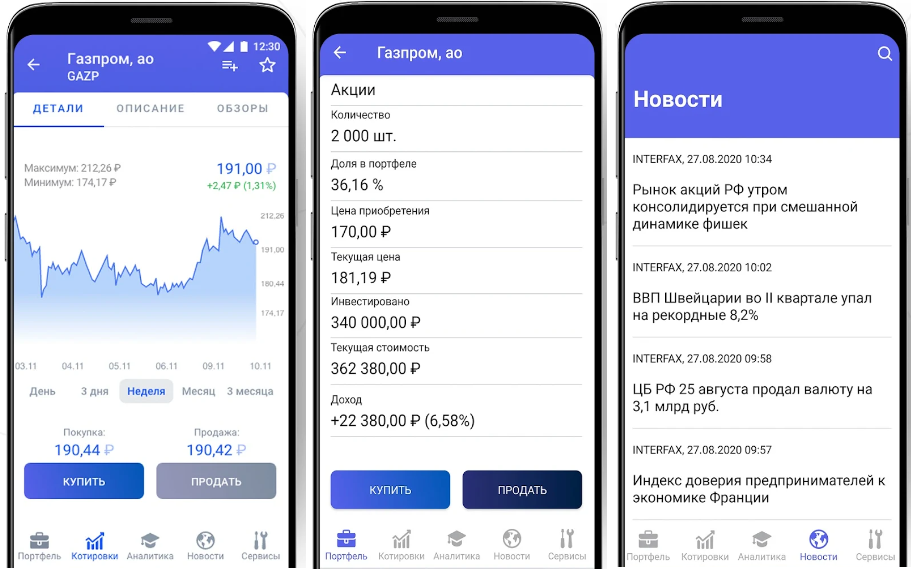 Приложения для инвестора мобильное, брокеры с мобильным приложением, приложения для торговли на бирже
