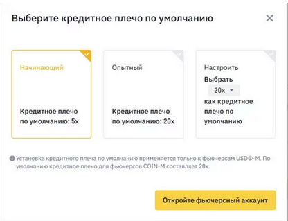 Кредитное плечо Binance, Фьючерсы Binance