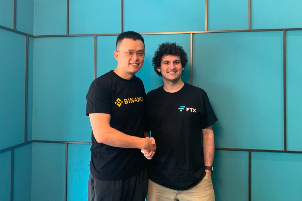 CEO Binance Чанпэн Чжао и CEO FTX Сэм Бэнкман-Фрид