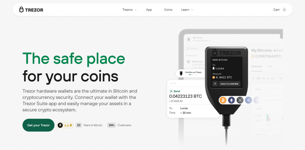 Кошелек Trezor, холодные кошельки