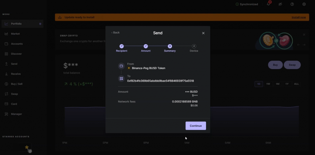 Вывод крипты с кошелька Ledger на Binance, холодные кошельки