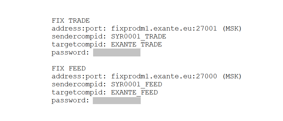 Подключение к FIX, QScalp