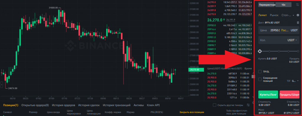 Как торговать фьючерсами в десктопном приложении, Binance