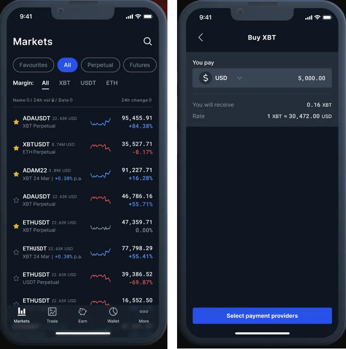приложение для трейдинга криптовалют BitMEX
