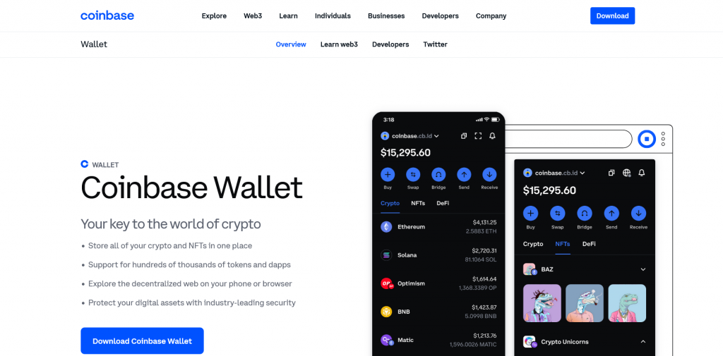 Coinbase Wallet, подборка NFT-кошельков