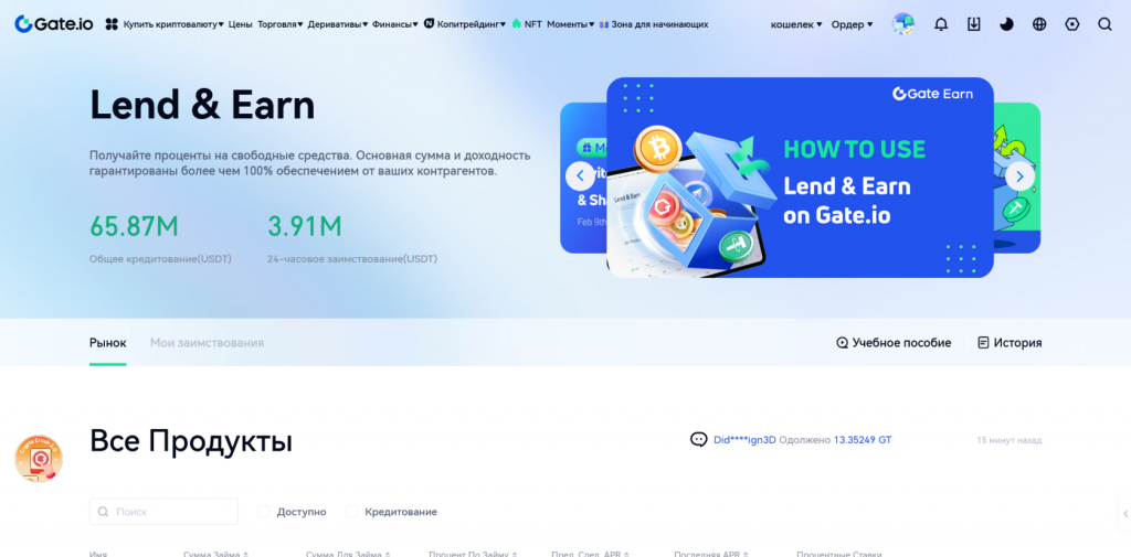Структурированные, биржа Gate