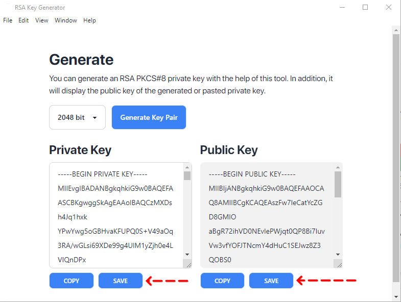 ключи RSA, создание RSA-ключей для Binance