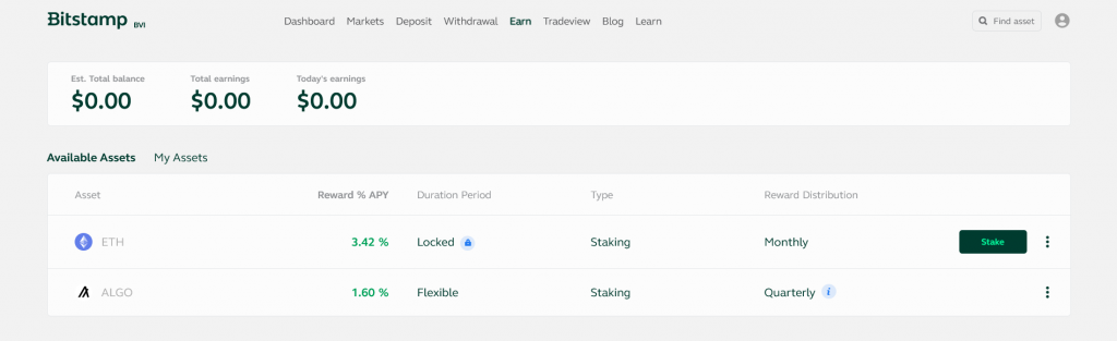 Стейкинг на бирже Bitstamp, стейкинг криптовалют