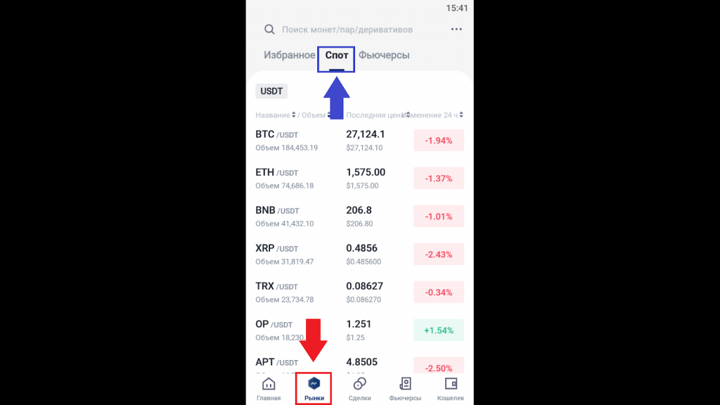 Как торговать на споте, CommEX