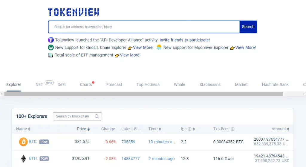 обозреватель блокчейн, блокчейн обозреватель транзакций, Etherescan, BSCScan, Blockchain.com explorer, Blockchair, CoinMarketCap, TokenView, TradeBlock, BlockCypher, BTC.com