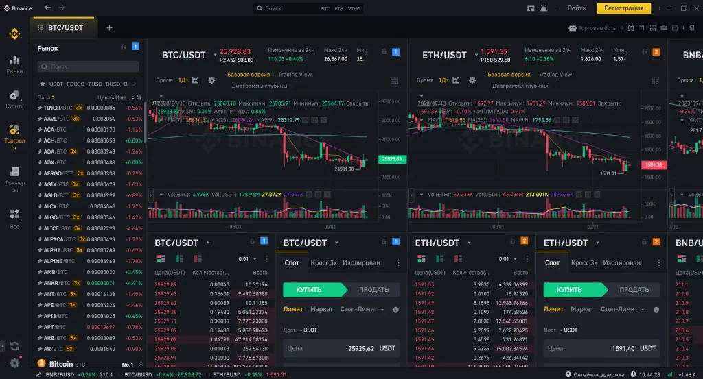 Десктопное приложение, Binance