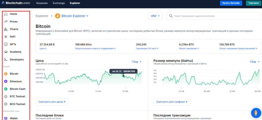 blockchain.com, blockchain.com на русском, blockchain.com кошелек, Blockchain Explorer