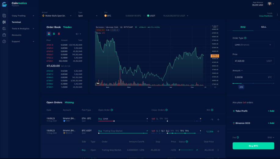 Coinmatics, Coinmatics com, платформа coinmatics, копитрейдинг, копитрейдинг криптовалют, платформа для копитрейдинга