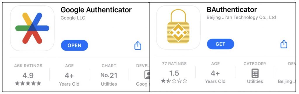 приложения-аутентификаторы для биржи Binance