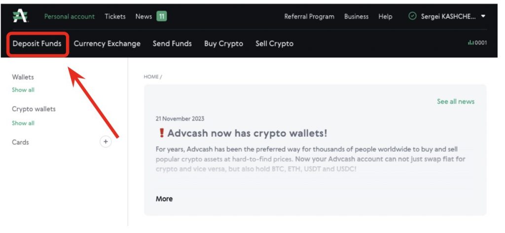 официальный сайт AdvCash