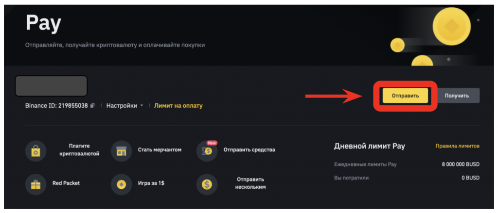 как совершить перевод криптовалюты через binance pay