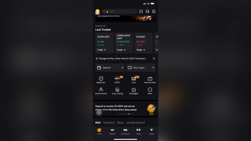 Мобильное приложение, OKX или Bybit