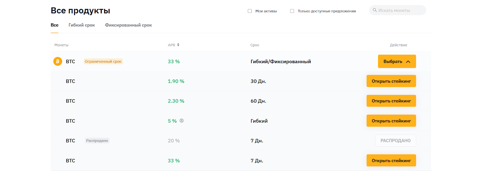 Стейкинг BTC, Стейкинг на Bybit