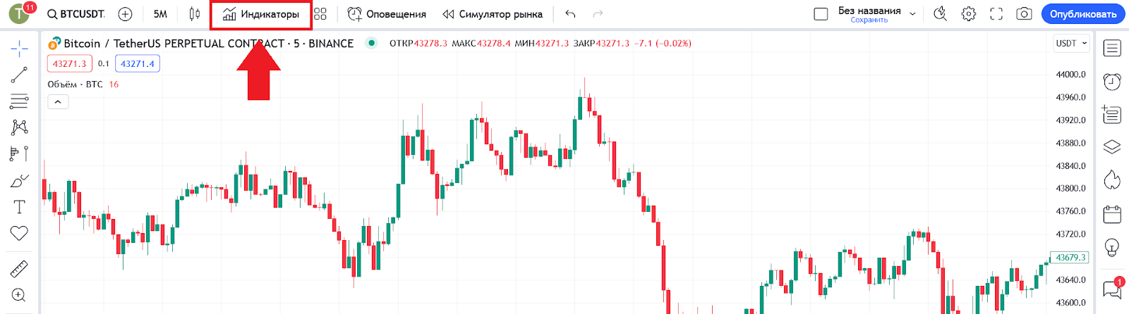 Где найти индикатор в TradingView, Фиксированный профиль объема