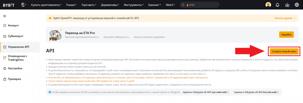 Как настроить WebSocket, WebSocket Bybit