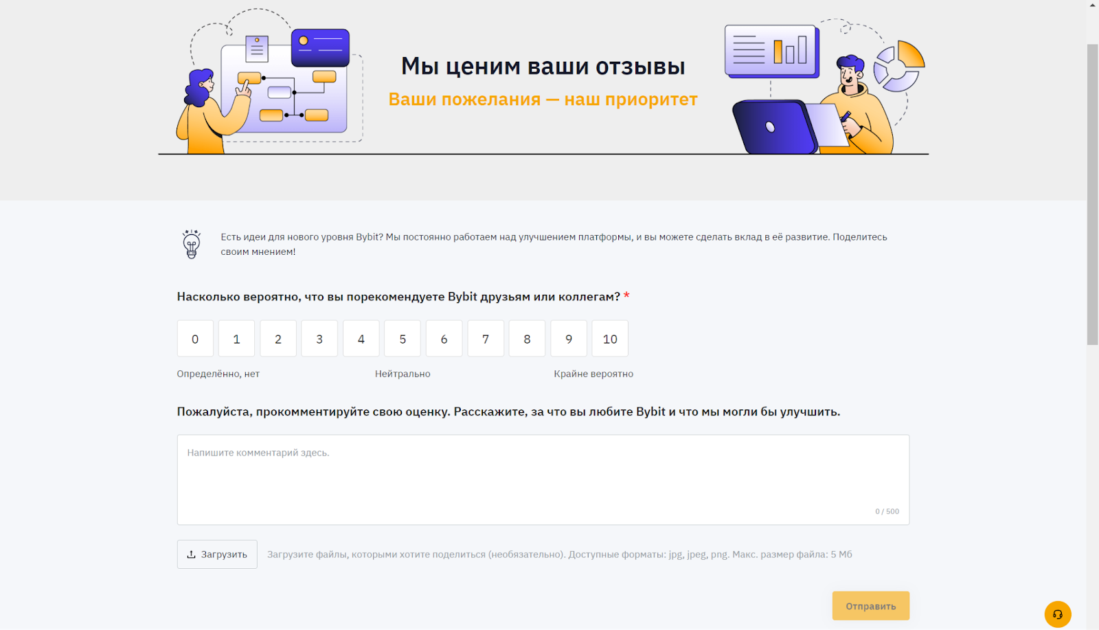 Обратная связь на Bybit