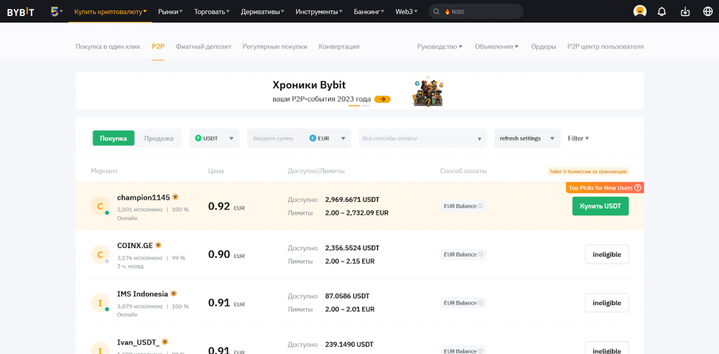 Как подать апелляцию на P2P Bybit
