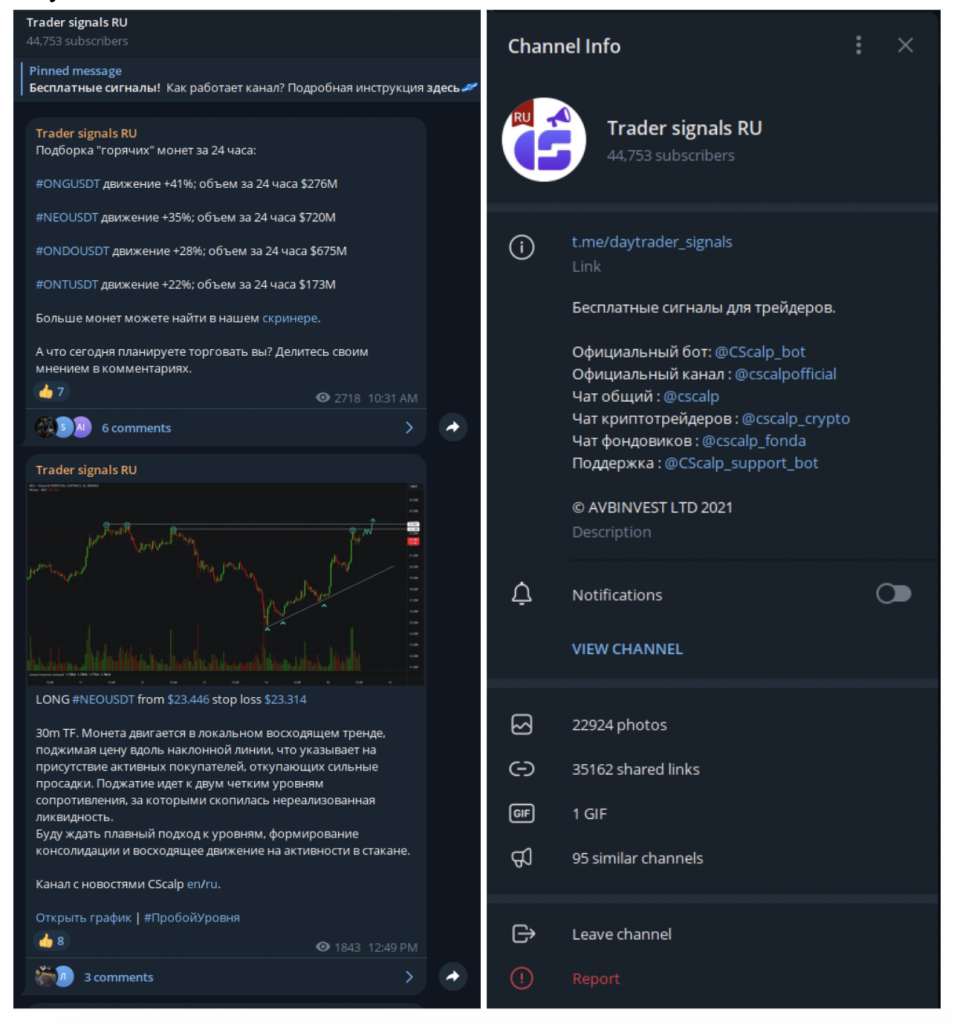 где найти сигналы по крипте