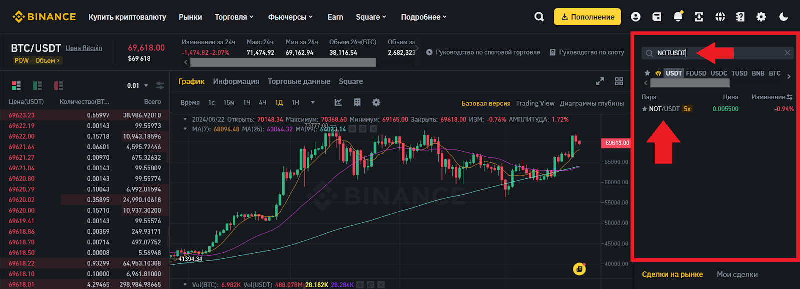Как купить Notcoin на Binance, Notcoin