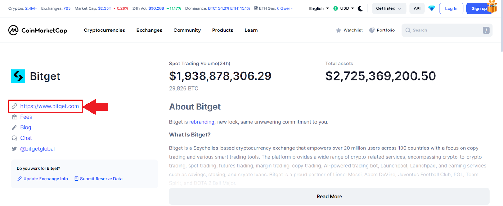 CoinMarketCap. Bitget