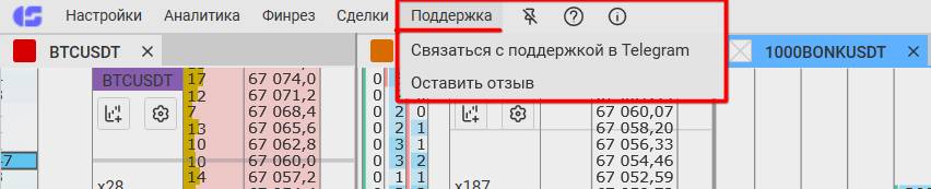 рыночные заявки для криптобирж