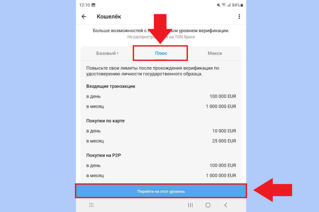 Как пройти KYC Плюс, Кошелек Телеграмм