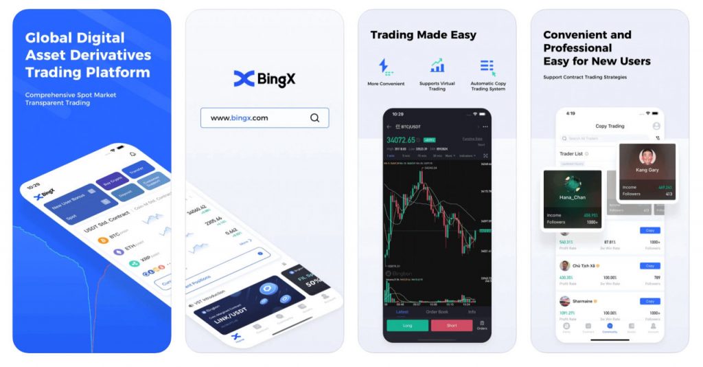 мобильное приложение криптобиржи bingx