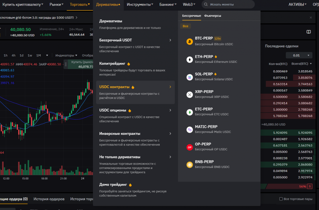 срочные и бессрочные фьючерсы криптобиржи bybit