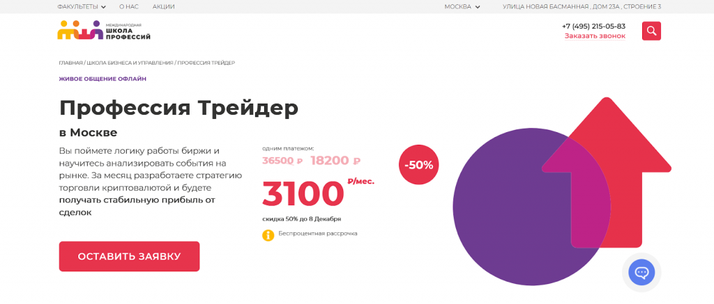 Курс Международной школы профессий, Курсы трейдинга в Москве