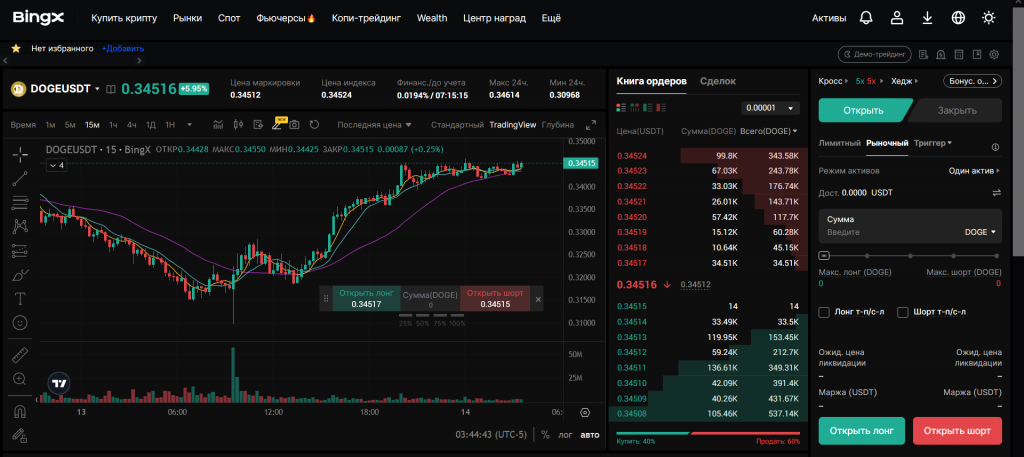 Веб-терминал BingX