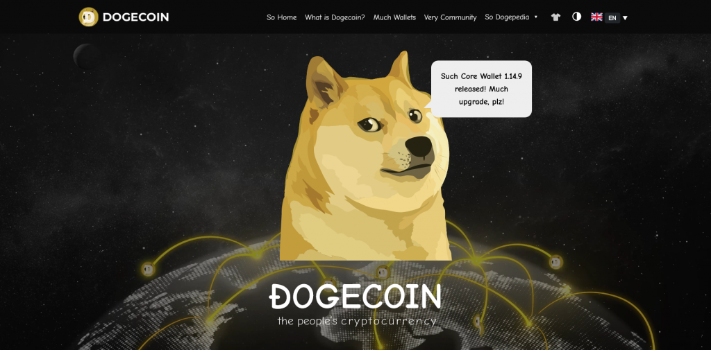 Официальный сайт мемкоина DOGE