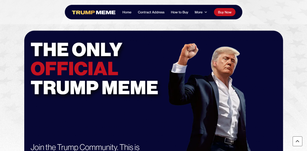 Официальный сайт мемкоина TRUMP