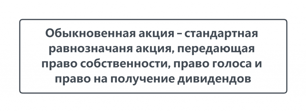 что такое Обыкновенные акции