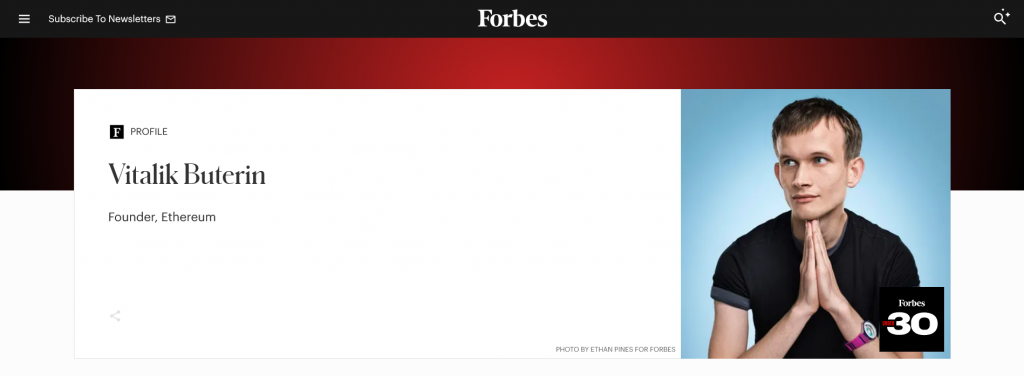 Состояние Виталика Бутерина по версии Forbes