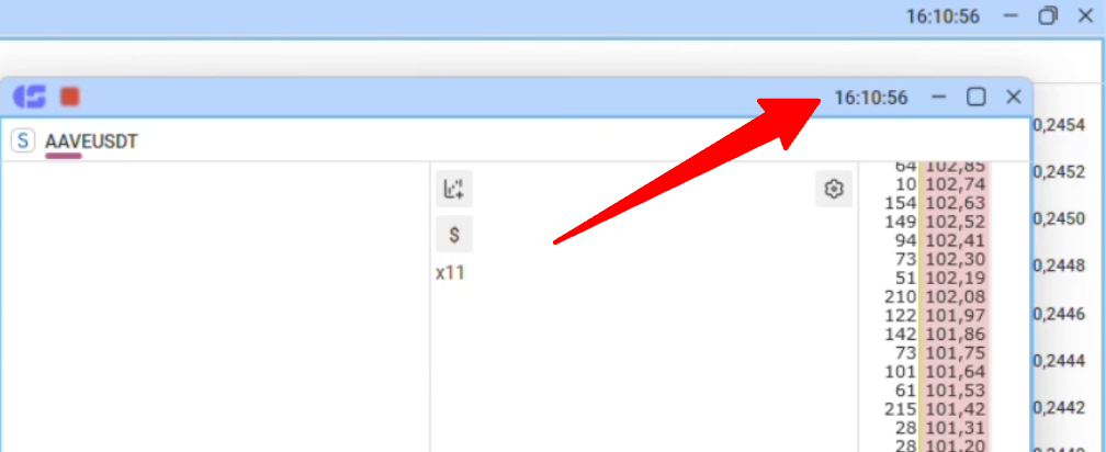 Часы на рабочих пространствах